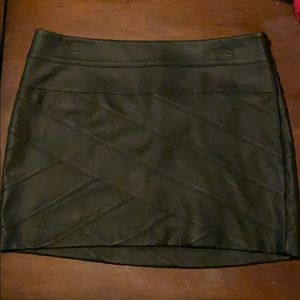 Express Black Feax Leather Skirt
